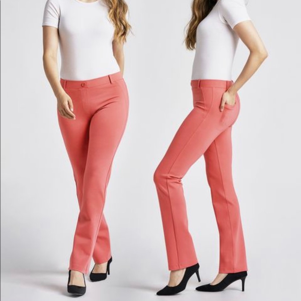 Betabrand straight leg 7-pocket dress pant yoga pants